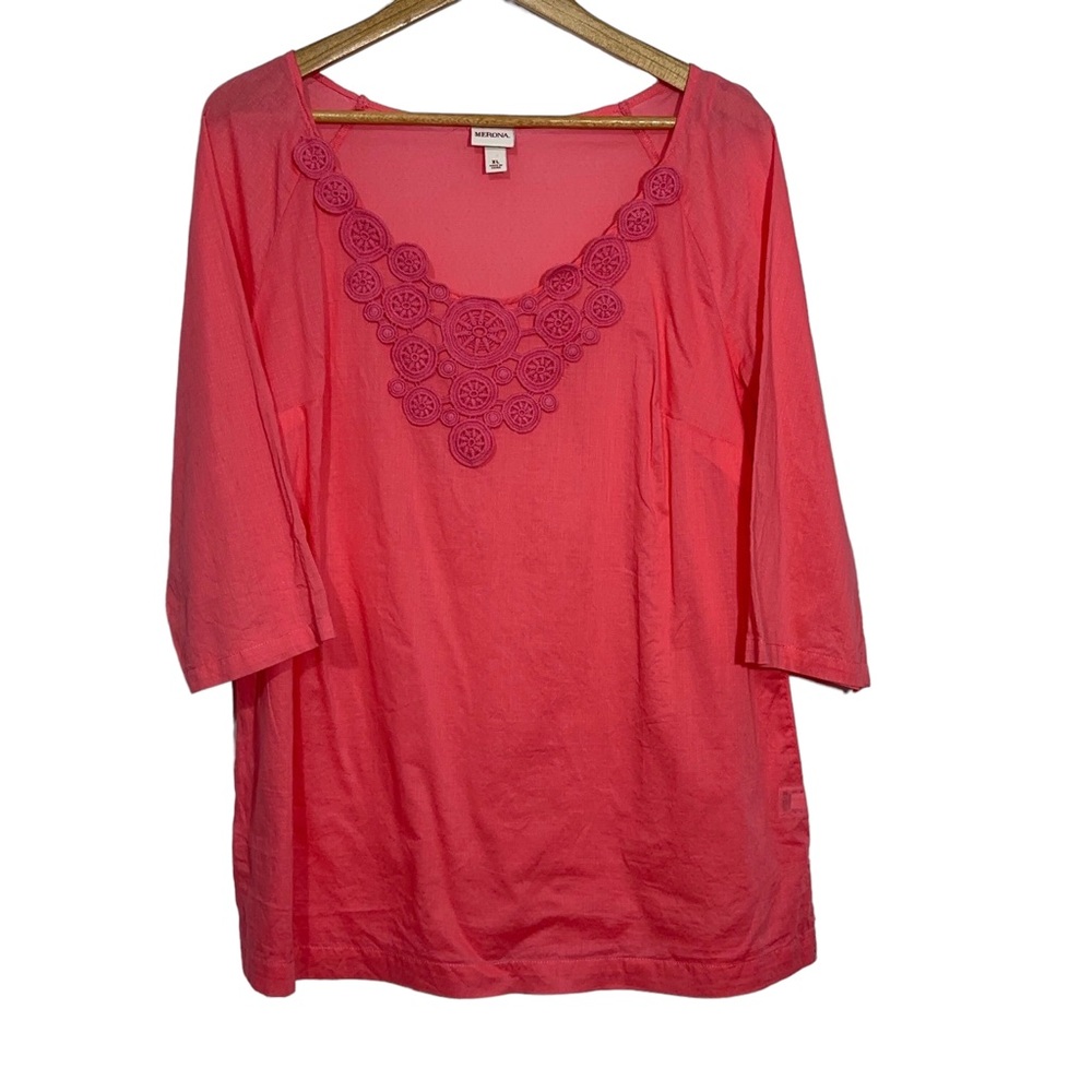 Merona Sheer Tunic Top with Applique